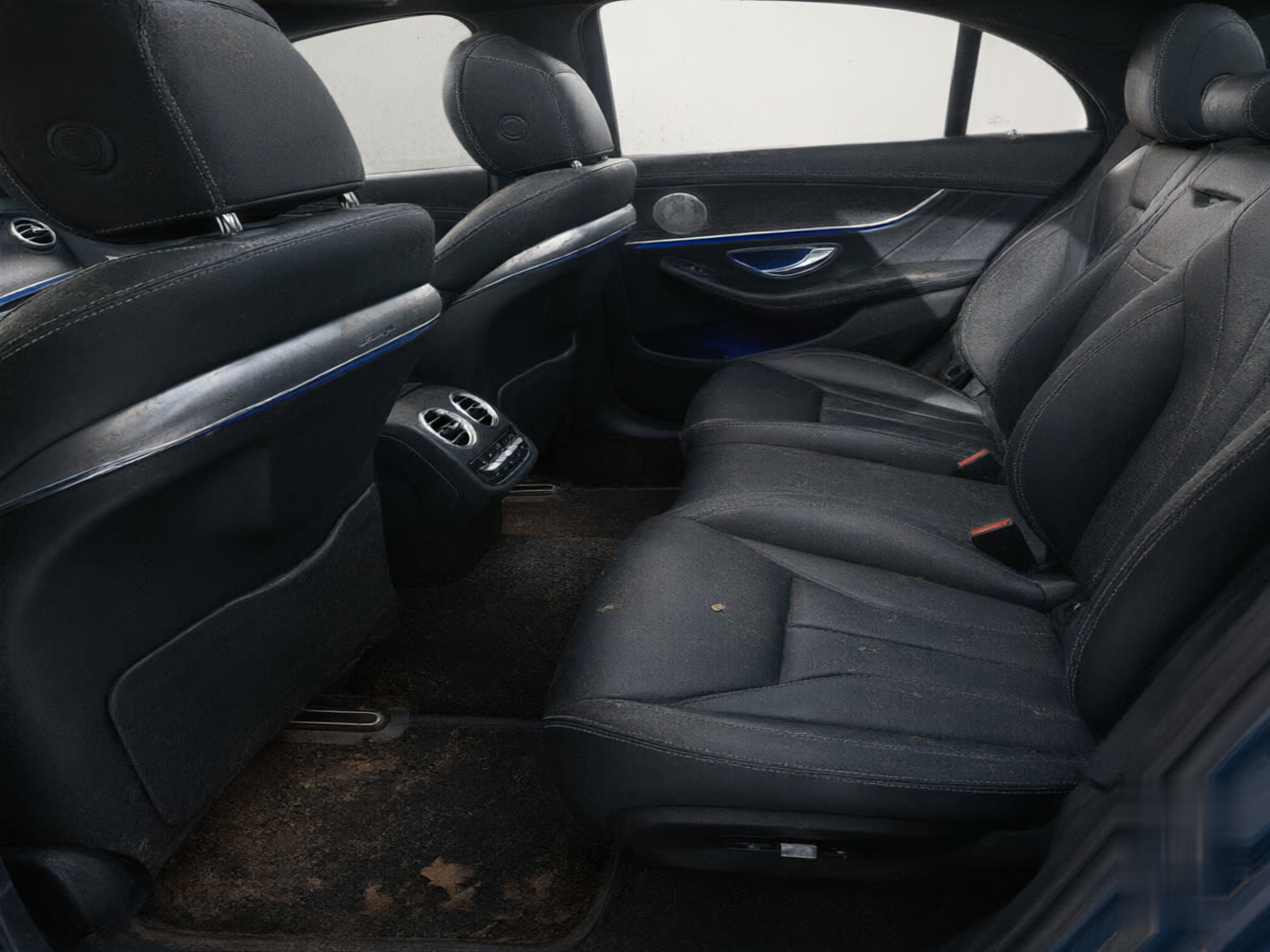 Dirty, dusty car seats before detailing